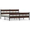 vidaXL metallist voodiraam ilma madratsita pruun tamm 193x203 cm
