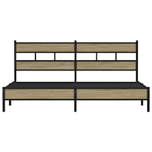 Kovový rám postele bez matrace dub sonoma 183 x 213 cm - obrázek 4