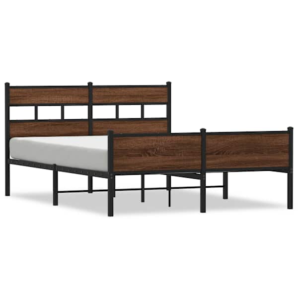 vidaXL metallist voodiraam ilma madratsita pruun tamm 160x200 cm