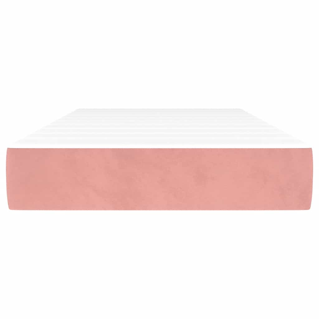 vidaXL Pocketveringmatras 80x210x20 cm fluweel roze afbeelding