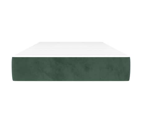 vidaXL Materasso a Molle Insacchettate Rigidit&agrave; Media Verde Scuro 90x210x20 cm in Velluto