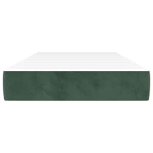 vidaXL Materasso a Molle Insacchettate Rigidit&agrave; Media Verde Scuro 90x210x20 cm in Velluto