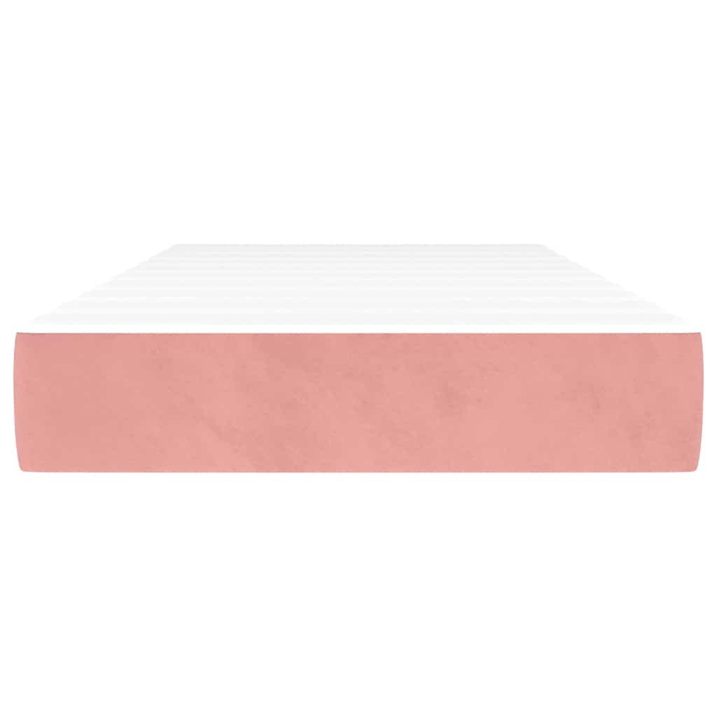 vidaXL Pocketveringmatras 100x210x20 cm fluweel roze afbeelding