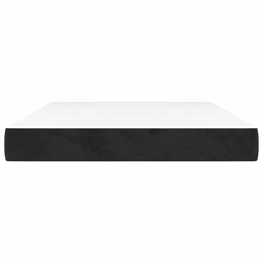 vidaXL Pocketveringmatras 140x210x20 cm fluweel zwart afbeelding