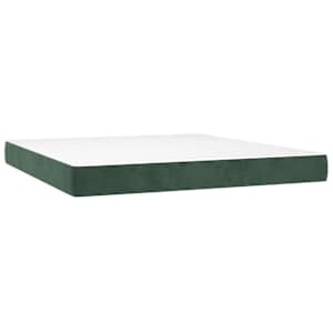 Taštičková matrace střední tvrdost tmavě zelená 160 x 210 x 20 cm samet - obrázek 2