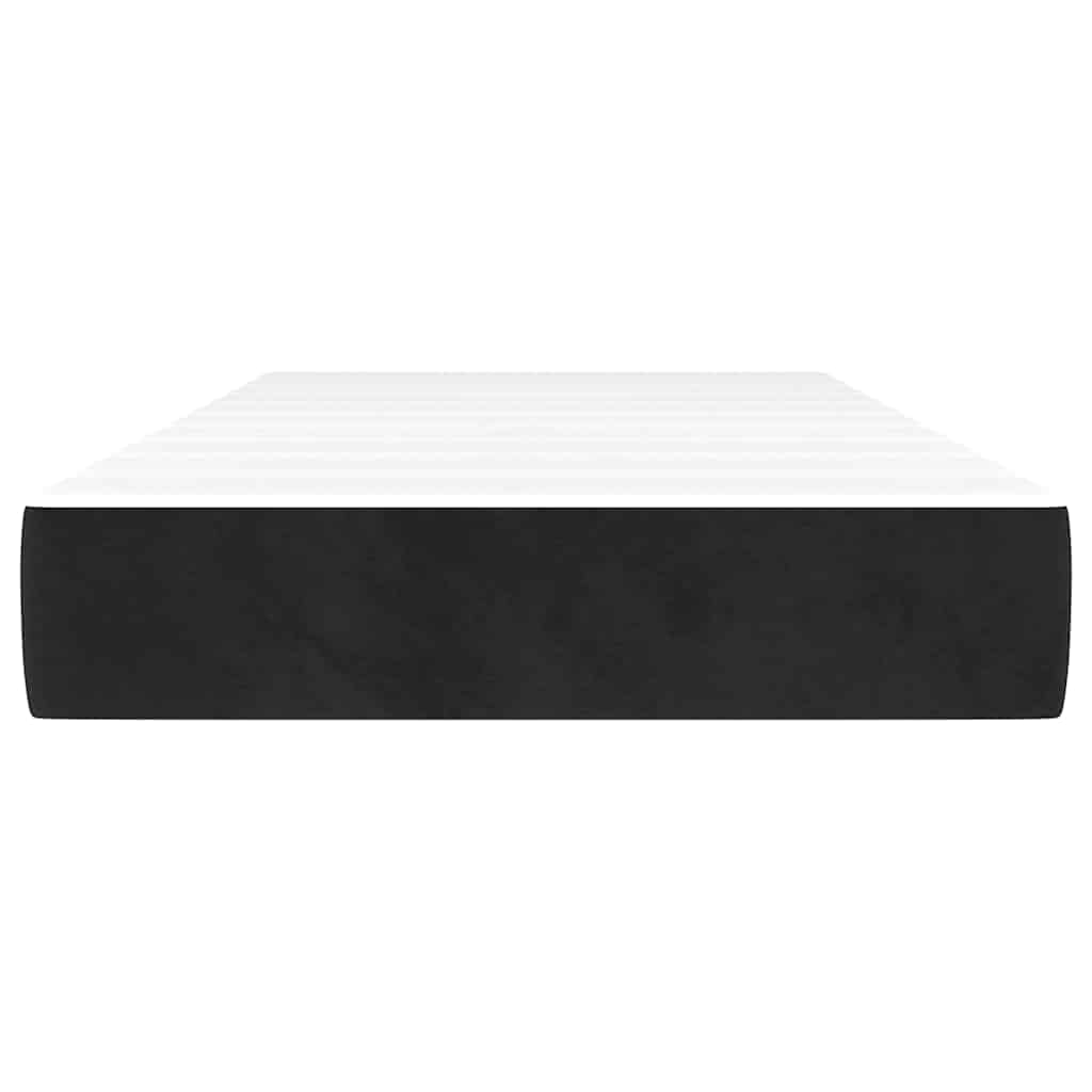 vidaXL Pocketveringmatras 80x220x20 cm fluweel zwart afbeelding