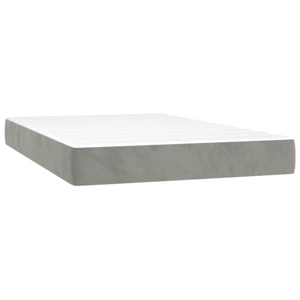 vidaXL vedrumadrats, keskmine, helehall, 120x220x20 , samet