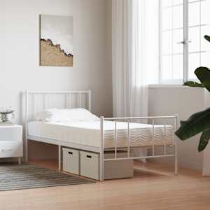 vidaXL Schaumstoffmatratze Wei&szlig; 90x210 cm H&auml;rtegrad H2 H3