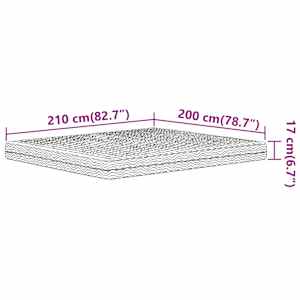 Pěnová matrace bílá 100 x 210 cm tvrdost H2 H3 - obrázek 9