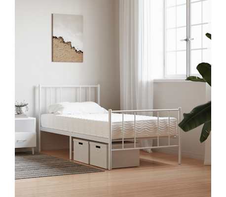 vidaXL Penov&yacute; matrac biely 90x220 cm tvrdosť H2 H3