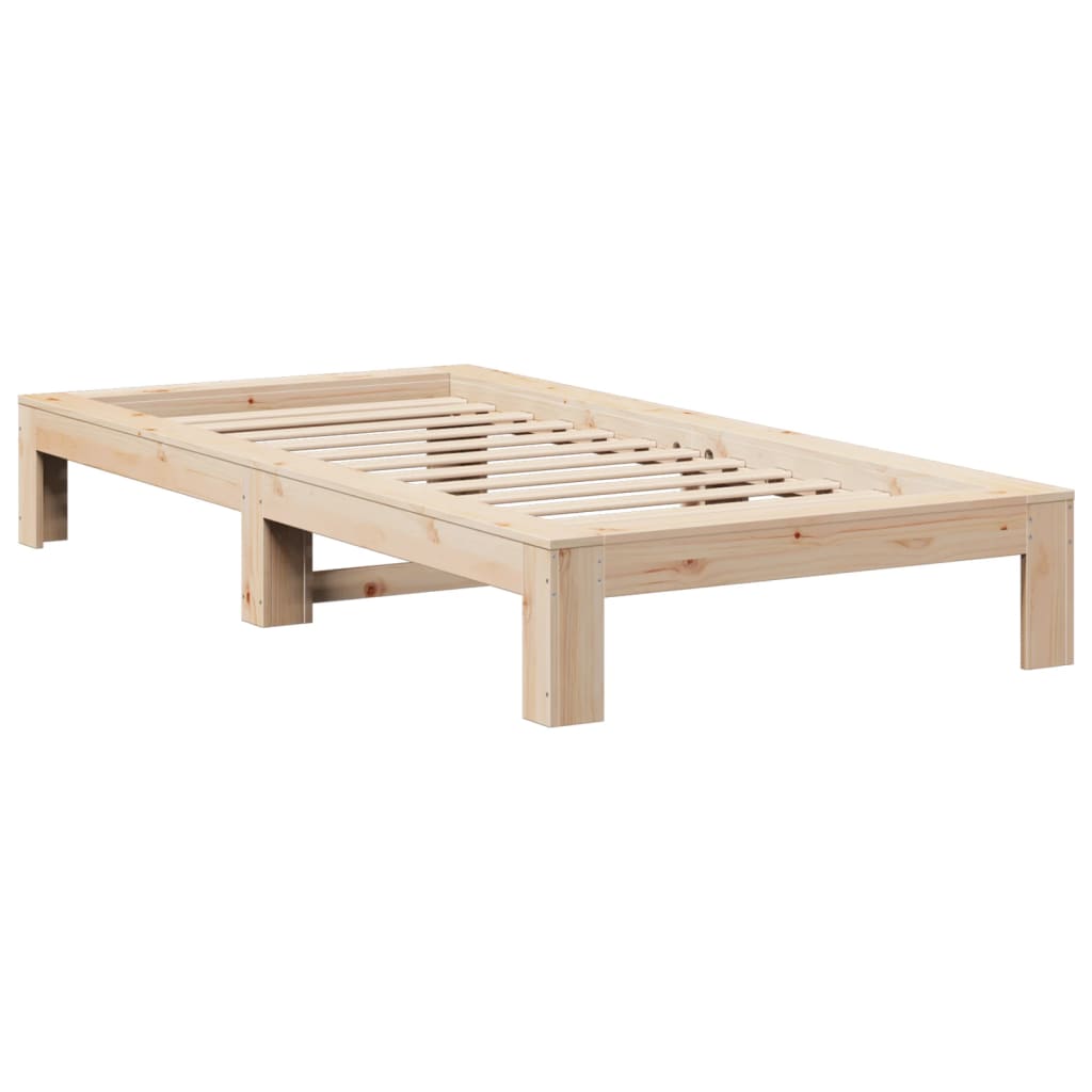 vidaXL tömör fenyőfa ágy matrac nélkül 100 x 200 cm