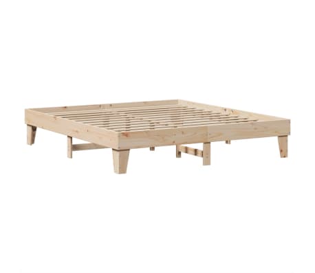 vidaXL Estructura de cama sin colch&oacute;n madera maciza de pino 200x200 cm