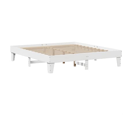 vidaXL Cama sem colch&atilde;o 180x200 cm madeira de pinho maci&ccedil;a branco
