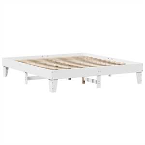 vidaXL Cama sem colch&atilde;o 180x200 cm madeira de pinho maci&ccedil;a branco