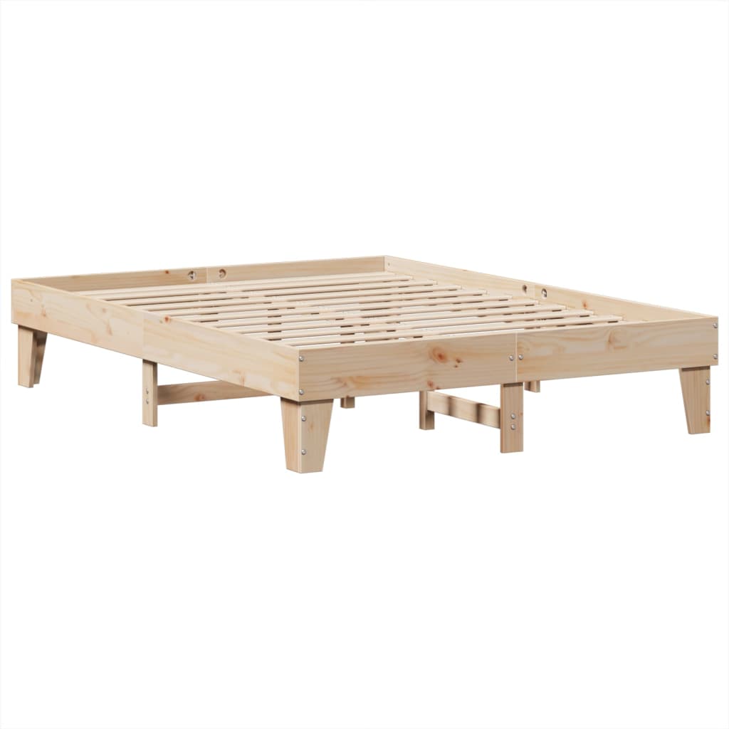 vidaXL Bedframe zonder matras massief grenenhout 150x200 cm afbeelding