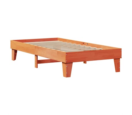 vidaXL Bedframe zonder matras massief grenenhout wasbruin 90x200 cm