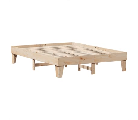 vidaXL Massivholzbett ohne Matratze 140x190 cm Kiefernholz