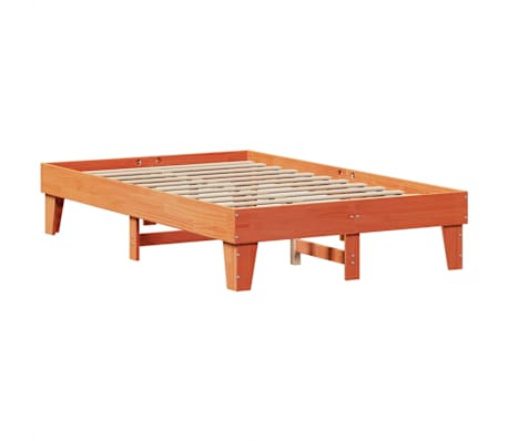vidaXL Cadre de lit sans matelas cire marron 120x190cm bois pin massif