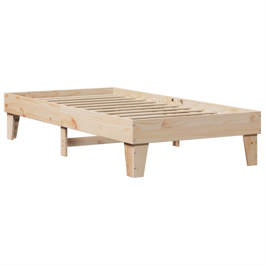vidaXL tömör fenyőfa ágykeret matrac nélkül 90 x 190 cm