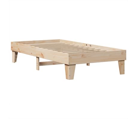 vidaXL Massivholzbett ohne Matratze 75x190 cm Kiefernholz