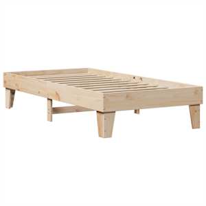 vidaXL Massivholzbett ohne Matratze 75x190 cm Kiefernholz
