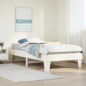 Postel bez matrace bílá 75 x 190 cm masivní borovice - obrázek 1