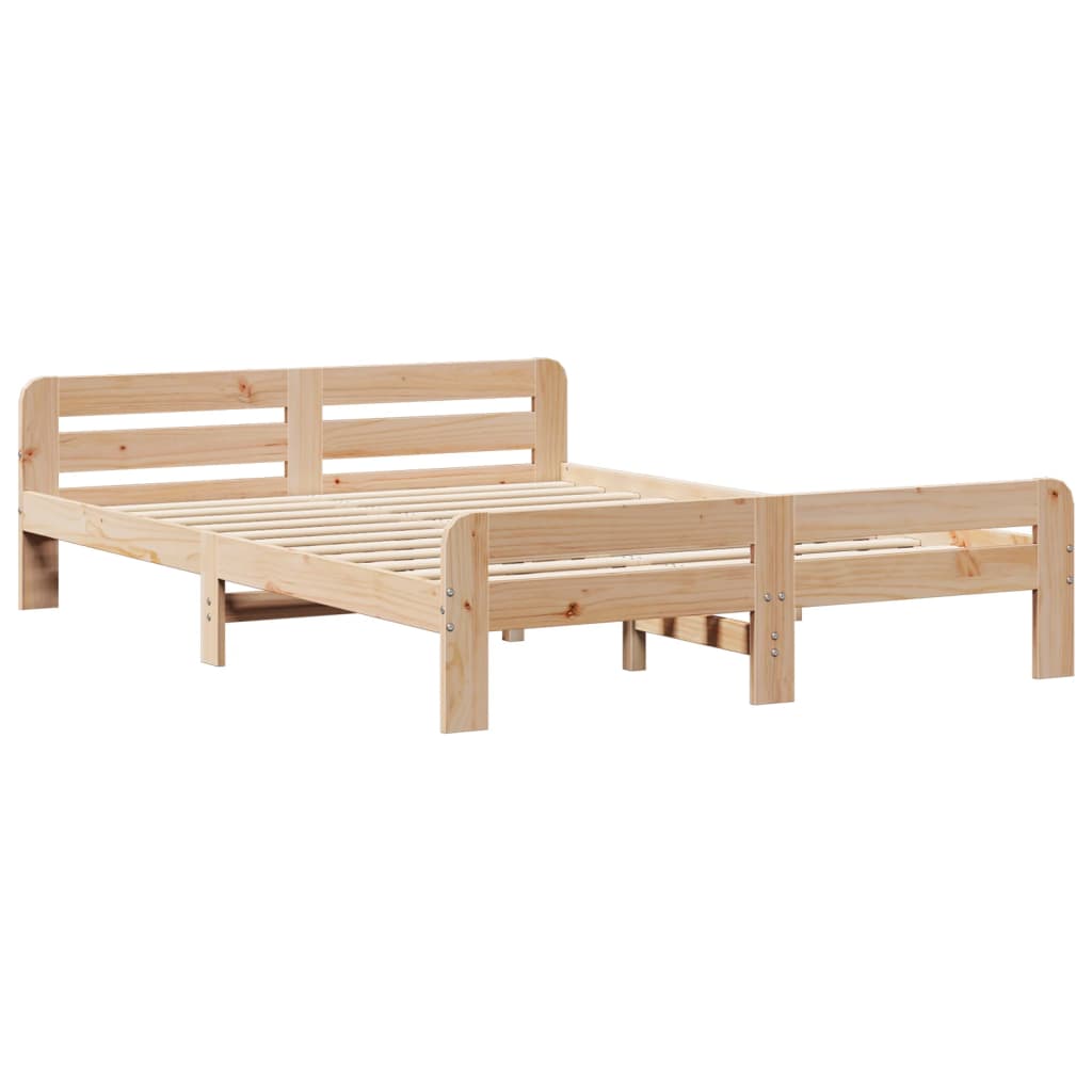 vidaXL Bedframe zonder matras massief grenenhout 140x200 cm afbeelding