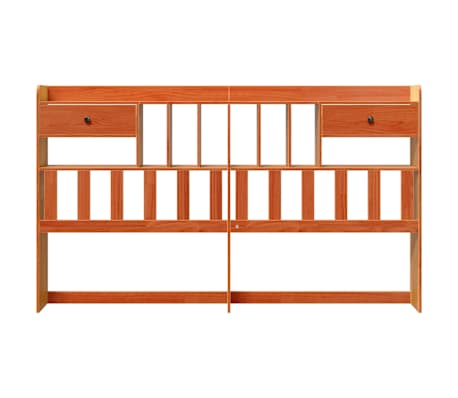vidaXL Headboard with Storage Wax Brown 180 cm Solid Wood Pine