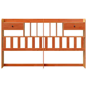 vidaXL Headboard with Storage Wax Brown 180 cm Solid Wood Pine