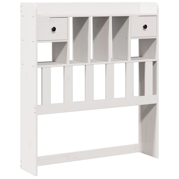vidaXL hoiuruumiga voodipeats, valge, 90 cm, m&auml;nnipuit