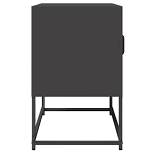 TV skříňka černá 68x39x60,5 cm Ocel válcovaná za studena - obrázek 7