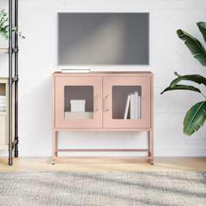 TV skříňka růžová 68x39x60,5 cm Ocel válcovaná za studena - obrázek 4