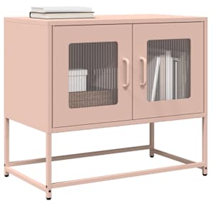 TV skříňka růžová 68x39x60,5 cm Ocel válcovaná za studena - obrázek 1