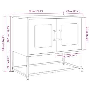 TV skříňka antracit 68x39x60,5 cm Ocel válcovaná za studena - obrázek 13