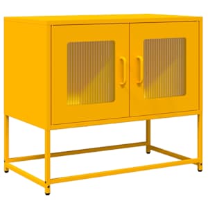 vidaXL telerikapp sinepikollane 68x39x60,5 cm k&uuml;lmvaltsitud teras