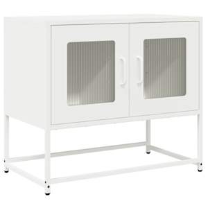 TV skříňka bílá 68x39x60,5 cm ocel válcovaná za studena - obrázek 2
