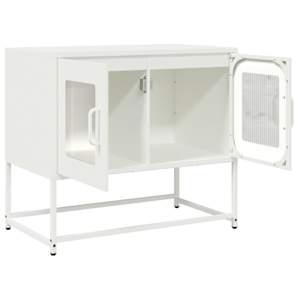 TV skříňka bílá 68x39x60,5 cm ocel válcovaná za studena - obrázek 5