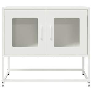 TV skříňka bílá 68x39x60,5 cm ocel válcovaná za studena - obrázek 6