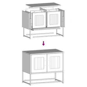 TV skříňka bílá 68x39x60,5 cm ocel válcovaná za studena - obrázek 11