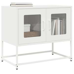 TV skříňka bílá 68x39x60,5 cm ocel válcovaná za studena - obrázek 1