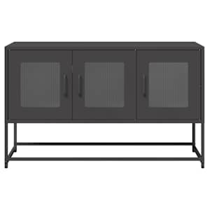 TV skříňka černá 100,5x39x60,5 cm ocel válcovaná za studena - obrázek 5