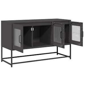 TV skříňka černá 100,5x39x60,5 cm ocel válcovaná za studena - obrázek 7
