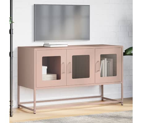 vidaXL TV-Schrank Rosa 100,5x39x60,5 cm Kaltgewalzter Stahl