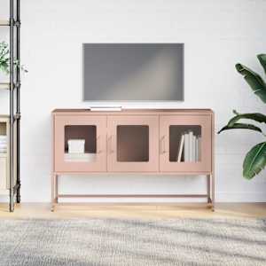 TV skříňka růžová 100,5x39x60,5 cm ocel válcovaná za studena - obrázek 4