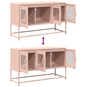 TV skříňka růžová 100,5x39x60,5 cm ocel válcovaná za studena - obrázek 10