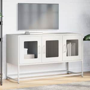 TV skříňka bílá 100,5x39x60,5 cm ocel válcovaná za studena - obrázek 3