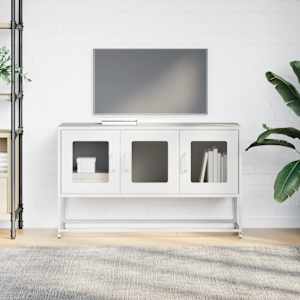 TV skříňka bílá 100,5x39x60,5 cm ocel válcovaná za studena - obrázek 4