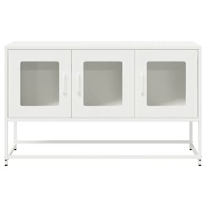 TV skříňka bílá 100,5x39x60,5 cm ocel válcovaná za studena - obrázek 5