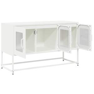 TV skříňka bílá 100,5x39x60,5 cm ocel válcovaná za studena - obrázek 7