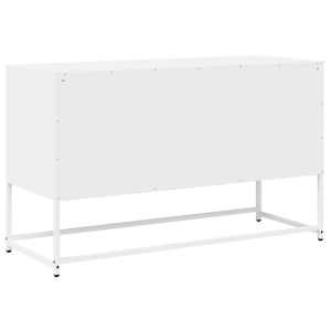 TV skříňka bílá 100,5x39x60,5 cm ocel válcovaná za studena - obrázek 8